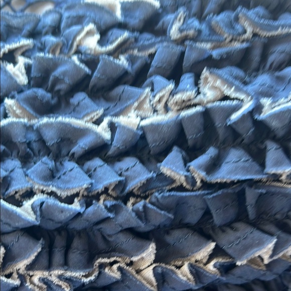 Vintage Bluish Gray color and cream contrast detailing Sleeveless Midi Sundress - Picture 10 of 15